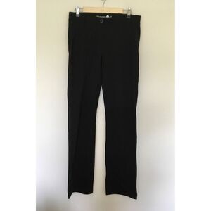 Betabrand Sz L Long Black Ponte Straight Leg Classic Dress Pant Yoga Pants EUC